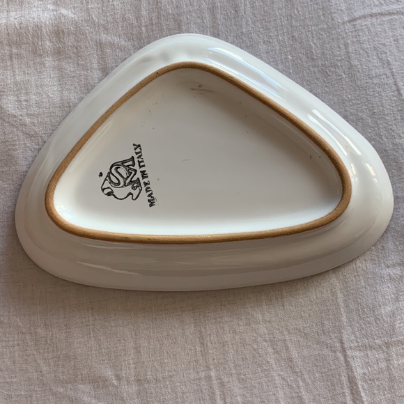 Decorative Collectibles- Trinket Dish Tri-CornerMade in Italy Sambuco Mario - Picture 2 of 3